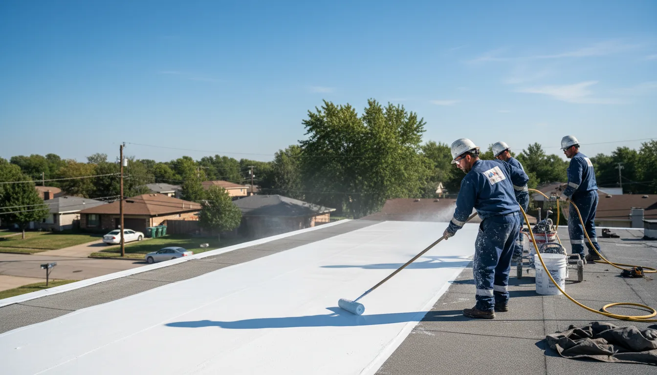 Commercial roof coating in Vermont, IL near me
